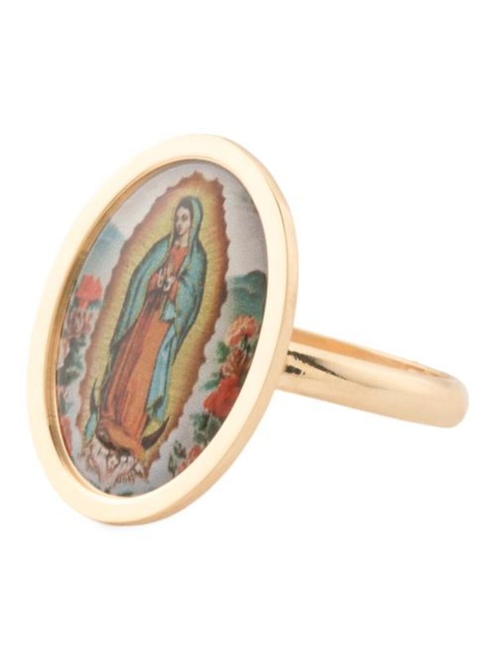 MIA FIORE Made In Italy 18kt Gold Plated Guadalupe Resin Ring